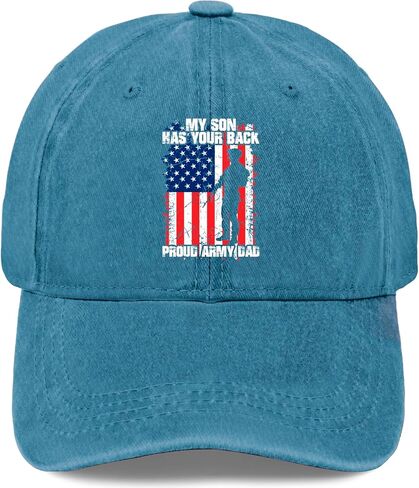 My Son has Your Back Proud Army dad Golf hat Blue hat Black Bucket hat Gifts for Boyfriends Cool Hats in Kuwait