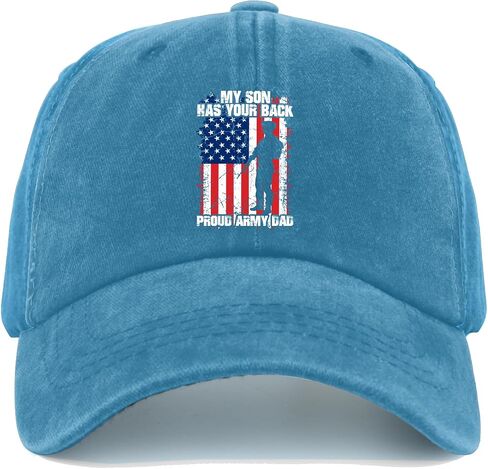 My Son has Your Back Proud Army dad Golf hat Blue hat Black Bucket hat Gifts for Boyfriends Cool Hats in Kuwait
