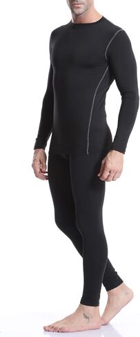 Men's Fleece Lined Leggings - Thermal Warm Workout Pants Active Tights in Saudi Arabia