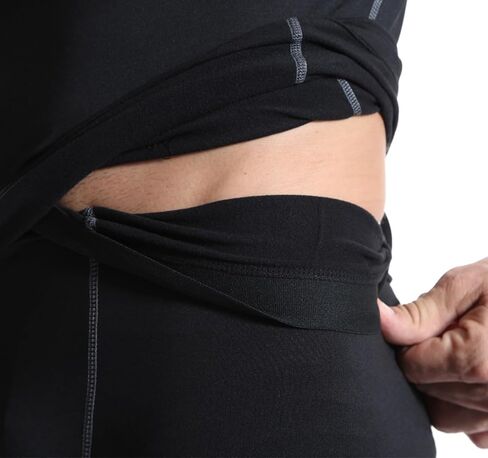 Men's Fleece Lined Leggings - Thermal Warm Workout Pants Active Tights in Saudi Arabia