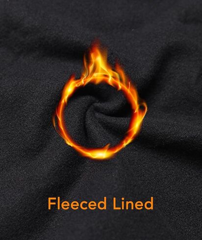 Men's Fleece Lined Leggings - Thermal Warm Workout Pants Active Tights in Saudi Arabia
