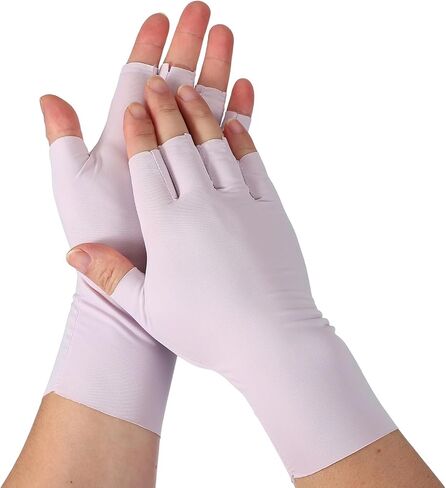 Sun Protection Gloves, Half Finger Summer Hand Protection Gloves Breathable Touchscreen Fingerless in Saudi Arabia