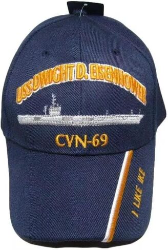 Trade Winds US Navy USS Dwight Eisenhower CVN-69 Battleship Embroidered Cap CAP550S Hat (Officially Licensed by The US Navy) in Saudi Arabia