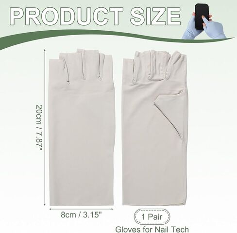 Sun Protection Gloves, Half Finger Summer Hand Protection Gloves Breathable Touchscreen Fingerless in Saudi Arabia