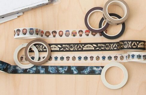 Paper House Productions Harry Potter Foil Accent 10 Piece Washi Tape Pack with 5 15mm Rolls and 5 5mm Rolls - Bold & Bright in Saudi Arabia