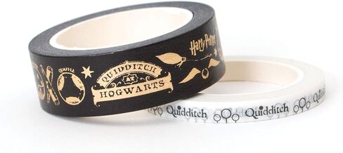 Paper House Productions Harry Potter Foil Accent 10 Piece Washi Tape Pack with 5 15mm Rolls and 5 5mm Rolls - Bold & Bright in Saudi Arabia