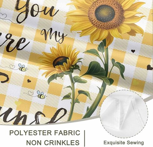 Tapestry Wall Hanging Bee Sunflower Tapestries Aesthetic Yellow Buffalo Plaid You Are My Sunshine Tapestry for Bedroom Living Room College Dorm Art Wall Decor Decorative Backdrop 50x60 Inch in Saudi Arabia
