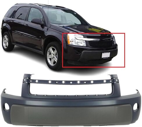 FitParts متوافق مع غطاء المصد الأمامي 2005-2006 Chevy شيفروليه Equinox LS LT Sport 05 06. مع فتحات إضاءة الضباب. بدون فتحات مستشعر مساعد ركن السيارة. مع ثقب هوك السحب. 12335874 GM1000726 in Saudi Arabia