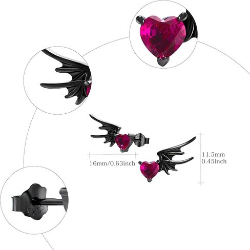 Bat Earring for Women925 Sterling Silver Bat stud Earring Cute Bat Animal Earrings Hypoallergenic Stud Earring Bat Jewelry Halloween Birthday Party Gifts in Kuwait