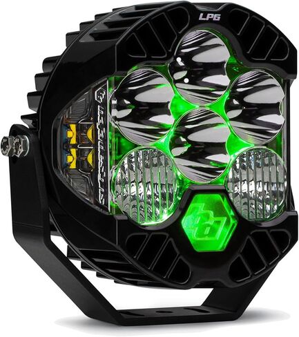 جراب إضاءة LED LP6 Pro من Baja Designs مع إضاءة خلفية - إضاءة الطرق الوعرة لسيارات الجيب والشاحنات والدراجات النارية وUTV وATV وحماية مدى الحياة، وعدسات كومبو واضحة للقيادة (إضاءة خلفية خضراء) in Saudi Arabia