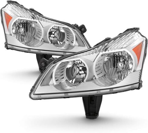 ACANII - For [Halogen Model] 2009-2012 Chevy Traverse LS | LT Chrome Headlights Headlamps Pair Set Assembly Left+Right in Saudi Arabia