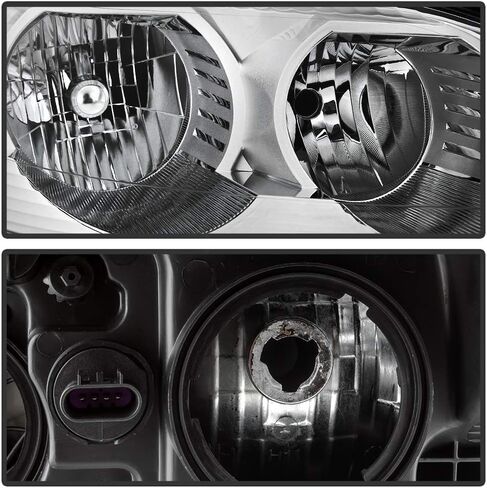 ACANII - For [Halogen Model] 2009-2012 Chevy Traverse LS | LT Chrome Headlights Headlamps Pair Set Assembly Left+Right in Saudi Arabia