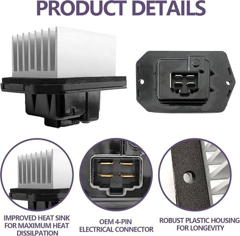 79330-SNA-A01 HVAC Front AC Blower Motor Resistor Control Module, Compatible with RDX 2007-2012, TSX 2004-2014, Accord 2003-2012, Civic 2001-2011 etc, Replace OE# 79330-SDA-A01, 79330-SDG-W41 in Saudi Arabia