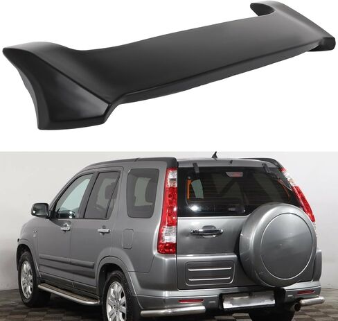 جناح سبويلر لنافذة السقف الخلفي مع ضوء الفرامل الثالث ABS أسود غير لامع لاستبدال Honda CR-V 2002-2006 in Saudi Arabia
