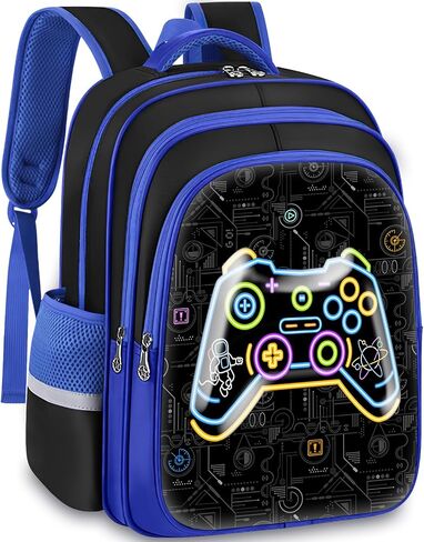 3D Video Game Backpack for Boys 3 Layer Compartment Bookbag Lightweight Waterproof Kids Ergonomic Daypack for School Travel Picnic in Kuwait