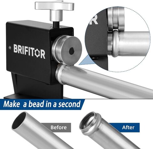 Tubing Bead Roller Pipe Bead Roller Tool For Intake or Intercooler Aluminum Copper Brass or Thin Steel Piping Up to 4 Inch, With Nylon Vise Jaws Pads For Better Fix on Bench Vise in Saudi Arabia