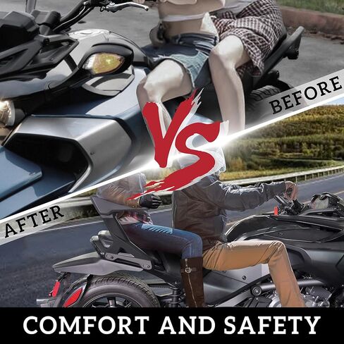SAUTVS Passenger Armrests for Can-Am Spyder F3, Rear Arm Rest Kit for 2015-2025 Can-Am Spyder F3 / F3-S, 2016-2025 Can-Am Spyder F3-T / F3 Limited Accessories Replace #219400726 in Saudi Arabia