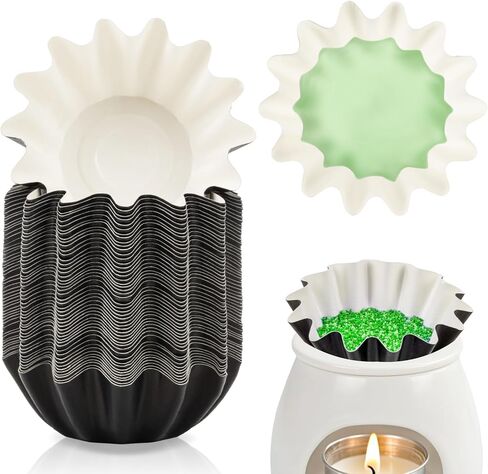 50PCS Wax Melt Warmer Liners-Reusable Wax Warmer Containers Leakproof Cups for Scented Candle,Wax Burner,Electric Wax Warmers, Plug Warmers,Wax Melter and Candle Warmer,Black in Saudi Arabia