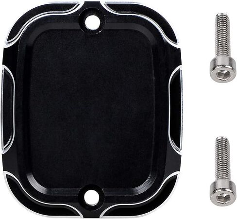 Edge Cutting CNC Front Brake Reservoir Master Cylinder Cover Compatible with 06-17 Harley Dyna 06-14 Softail 14-18 Trike 05-07 Touring Road King Electra Street Glide in Saudi Arabia
