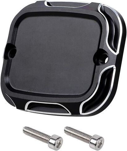 Edge Cutting CNC Front Brake Reservoir Master Cylinder Cover Compatible with 06-17 Harley Dyna 06-14 Softail 14-18 Trike 05-07 Touring Road King Electra Street Glide in Saudi Arabia