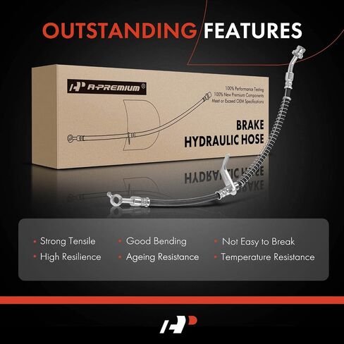 A-Premium Front Passenger Brake Hydraulic Hose Compatible with Select Hyundai and Kia Models - Ioniq, Niro, 2017-2020 - Replace# 58732G2000 in Saudi Arabia