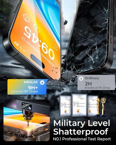 MRGLAS 3 Packs for iPhone 16 Pro Max Privacy Screen Protector 6.9'', Zero Bubble, Auto-Dust Removal 23° Anti-Spy Tempered Glass[10X Military Protection] Case Friendly in Saudi Arabia