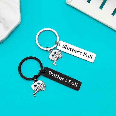 Camping Accessories for Travel Camper Keychain Trailer Shitter's Full Camping Keychain RV Camper Gifts Christmas Birthday Vacation Gift Camping Gifts for Men Women in Saudi Arabia