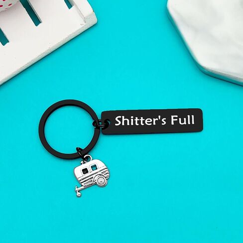 Camping Accessories for Travel Camper Keychain Trailer Shitter's Full Camping Keychain RV Camper Gifts Christmas Birthday Vacation Gift Camping Gifts for Men Women in Saudi Arabia