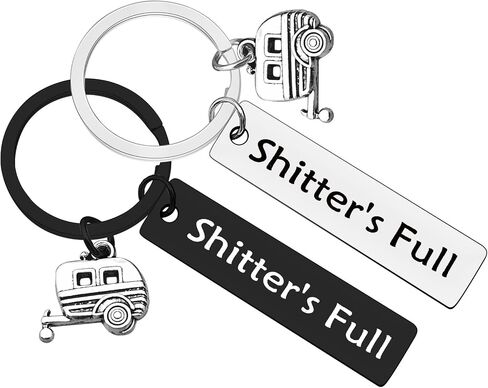 Camping Accessories for Travel Camper Keychain Trailer Shitter's Full Camping Keychain RV Camper Gifts Christmas Birthday Vacation Gift Camping Gifts for Men Women in Saudi Arabia