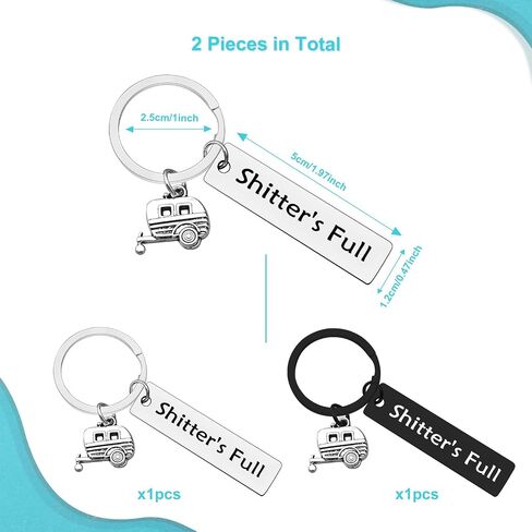 Camping Accessories for Travel Camper Keychain Trailer Shitter's Full Camping Keychain RV Camper Gifts Christmas Birthday Vacation Gift Camping Gifts for Men Women in Saudi Arabia