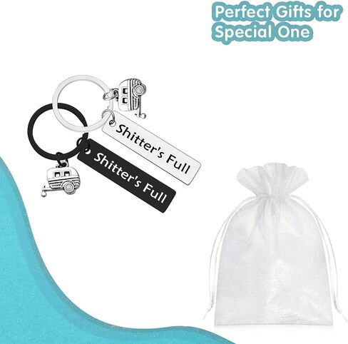Camping Accessories for Travel Camper Keychain Trailer Shitter's Full Camping Keychain RV Camper Gifts Christmas Birthday Vacation Gift Camping Gifts for Men Women in Saudi Arabia