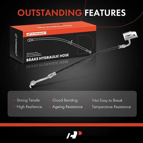 A-Premium Rear Driver Side Brake Hydraulic Hose Compatible with Select Hyundai, Kia Models - Accent 2018-2022, Rio 2017-2023 - Replace# 58737H8300 in Saudi Arabia