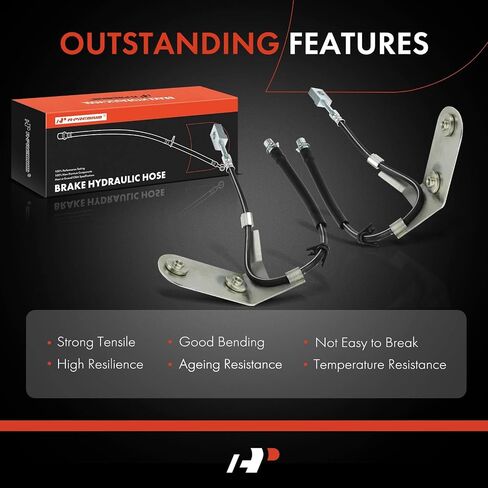 A-Premium Rear Driver and Passenger Side Brake Hydraulic Hose Compatible with Select Chevrolet and GMC Models - C5500 Kodiak, C5500 Topkick, 2003-2009 (Pack of 2) in Saudi Arabia
