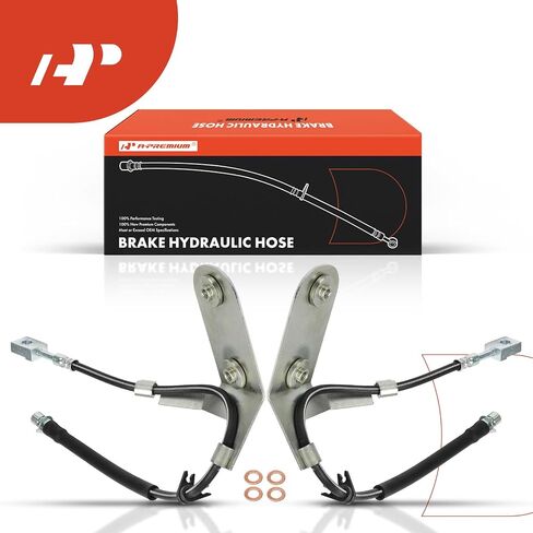 A-Premium Rear Driver and Passenger Side Brake Hydraulic Hose Compatible with Select Chevrolet and GMC Models - C5500 Kodiak, C5500 Topkick, 2003-2009 (Pack of 2) in Saudi Arabia