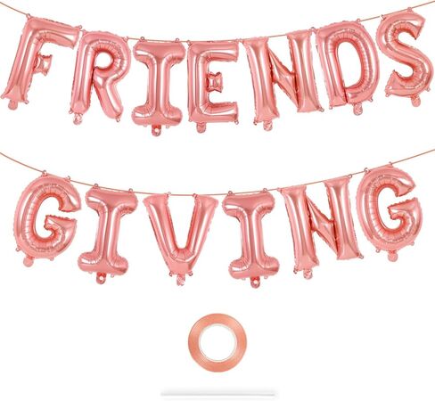 Friendsgiving Party Decorations,16 inch Friendsgiving Balloons Banner Decorations,Tall Thanksgiving Balloons Banner Thanksgiving Friends Party Backdrop (Gold) in Kuwait