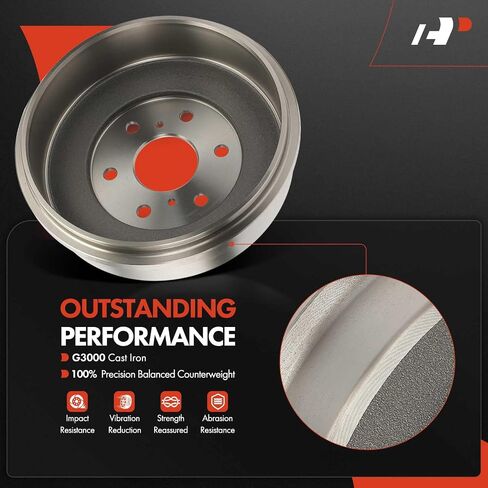A-Premium Front and Rear Disc Brake Rotors and Drum Kit Compatible with Select Chevrolet and GMC Models - Silverado 1500 2005-2008, Sierra 1500 2005-2008, 4 Pcs in Saudi Arabia