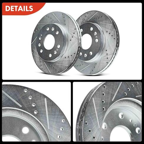 A-Premium Front and Rear Disc Brake Rotors and Drum Kit Compatible with Select Chevrolet and GMC Models - Silverado 1500 2005-2008, Sierra 1500 2005-2008, 4 Pcs in Saudi Arabia