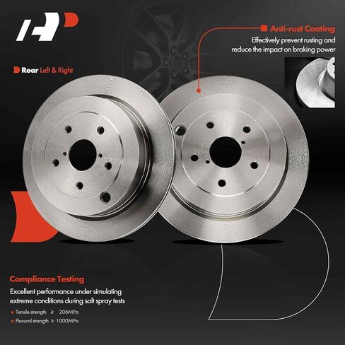 A-Premium 12.59 inch (319.8mm) Rear Vented Disc Brake Rotors Compatible with Select Subaru Models - Tribeca 2008-2014 3.6L, B9 Tribeca 2006-2007 3.0L, 2-PC Set in Saudi Arabia