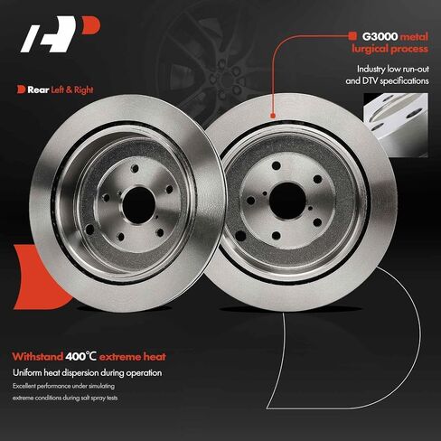 A-Premium 12.59 inch (319.8mm) Rear Vented Disc Brake Rotors Compatible with Select Subaru Models - Tribeca 2008-2014 3.6L, B9 Tribeca 2006-2007 3.0L, 2-PC Set in Saudi Arabia