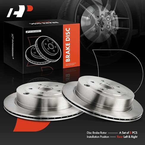 A-Premium 12.59 inch (319.8mm) Rear Vented Disc Brake Rotors Compatible with Select Subaru Models - Tribeca 2008-2014 3.6L, B9 Tribeca 2006-2007 3.0L, 2-PC Set in Saudi Arabia