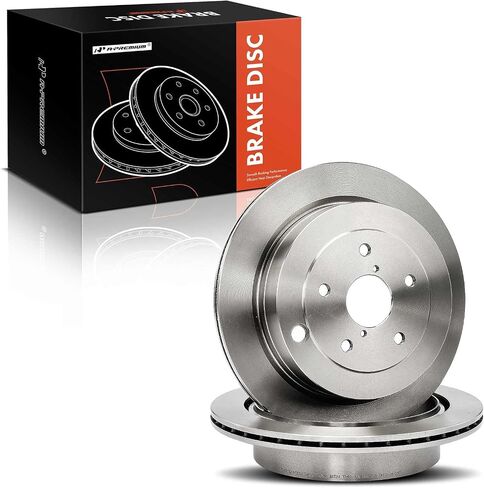 A-Premium 12.59 inch (319.8mm) Rear Vented Disc Brake Rotors Compatible with Select Subaru Models - Tribeca 2008-2014 3.6L, B9 Tribeca 2006-2007 3.0L, 2-PC Set in Saudi Arabia