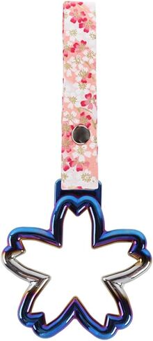 Q1-TECH, JDM Tsurikawa Ring Japanese Subway Train Bus Car Handle Sakura Flower Shaped Handle Hand Strap Rear Front Bumper Warning Rings Drift Charm Drift Bosozoku Car Accessory (Burnt Blue-BLW) in Saudi Arabia