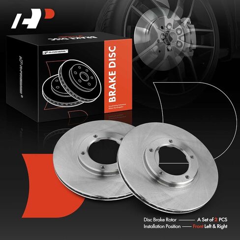 A-Premium 11.69 inch (297mm) Front Vented Disc Brake Rotors Compatible with Select Toyota Models - Tacoma 1995-2004, 4Runner 1996-2002, 2-PC Set in Saudi Arabia