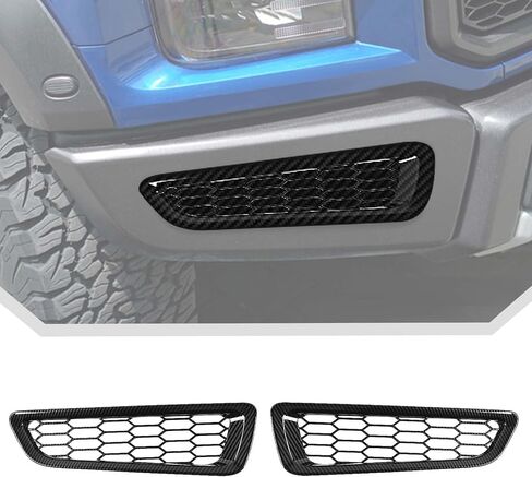 JeCar Carbon Fiber Honeycomb Front Bumper Trim Covers for 2015-2020 Ford F150 Raptor Accessories in Saudi Arabia