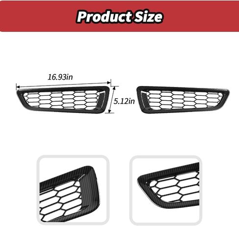 JeCar Carbon Fiber Honeycomb Front Bumper Trim Covers for 2015-2020 Ford F150 Raptor Accessories in Saudi Arabia