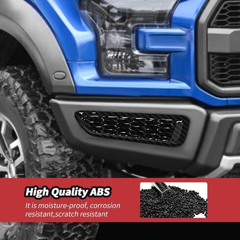 JeCar Carbon Fiber Honeycomb Front Bumper Trim Covers for 2015-2020 Ford F150 Raptor Accessories in Saudi Arabia
