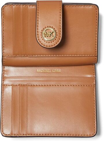 Michael Kors Women's Mk Charm Small Tab Compact Pcoket Wallet, Black in Kuwait