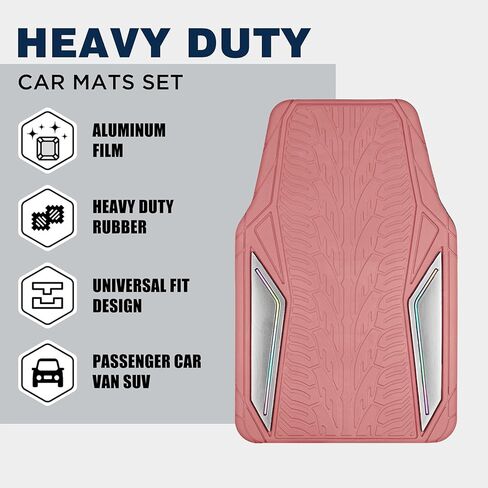 الحصير الموافقة المسبقة عن علم من طابق المطاط التلقائي ، فيلم الألومنيوم الأرجواني مع حصائر السيارات الملونة للسيارات ، والدعم غير المنزلق ، وحماية من جميع الأحوال الجوية ، وبطانة مناسبة للسيارات وسيارات الدفع الرباعي والشاحنات والشاحنات in Kuwait