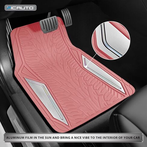 الحصير الموافقة المسبقة عن علم من طابق المطاط التلقائي ، فيلم الألومنيوم الأرجواني مع حصائر السيارات الملونة للسيارات ، والدعم غير المنزلق ، وحماية من جميع الأحوال الجوية ، وبطانة مناسبة للسيارات وسيارات الدفع الرباعي والشاحنات والشاحنات in Kuwait