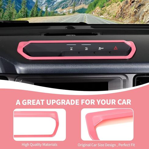 Differential Control Panel Trim Cover Compatible with 2021-2025 Ford Bronco Interior Accessories Pink in Saudi Arabia